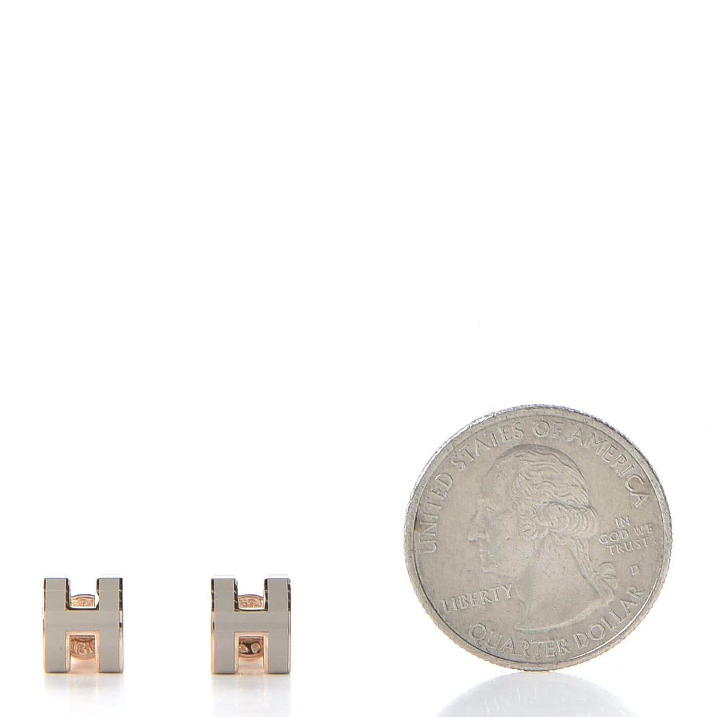 Rose Gold Lacquered Pop H Earrings Marron Glace