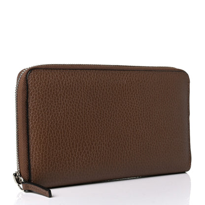 Gucci Pebbled Calfskin Large Zip Around Organizer Wallet Brown 2 of 6