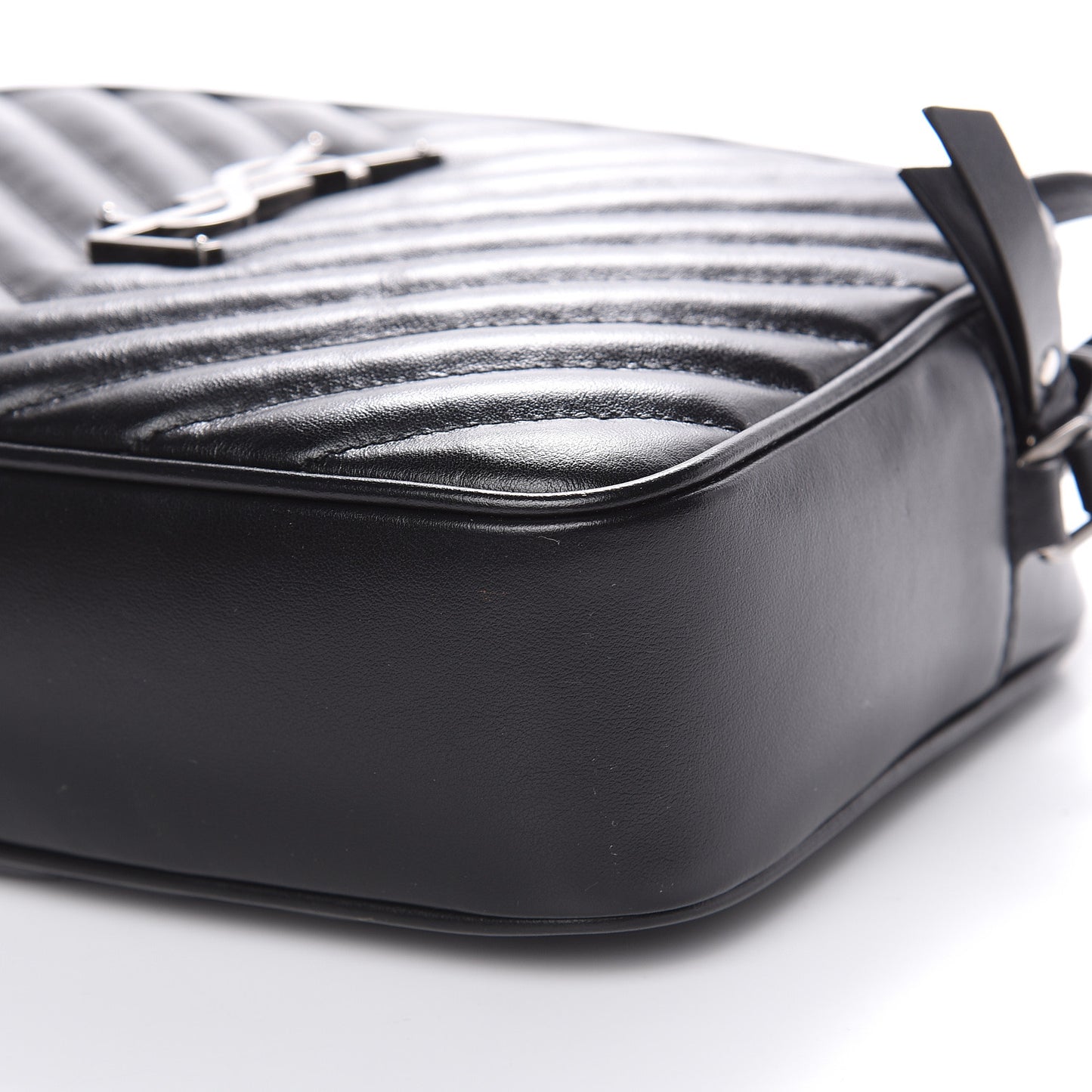 Calfskin Matelasse Monogram Lou Camera Bag Black