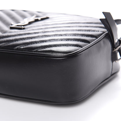 Saint Laurent Calfskin Matelasse Monogram Lou Camera Bag Black 9 of 10
