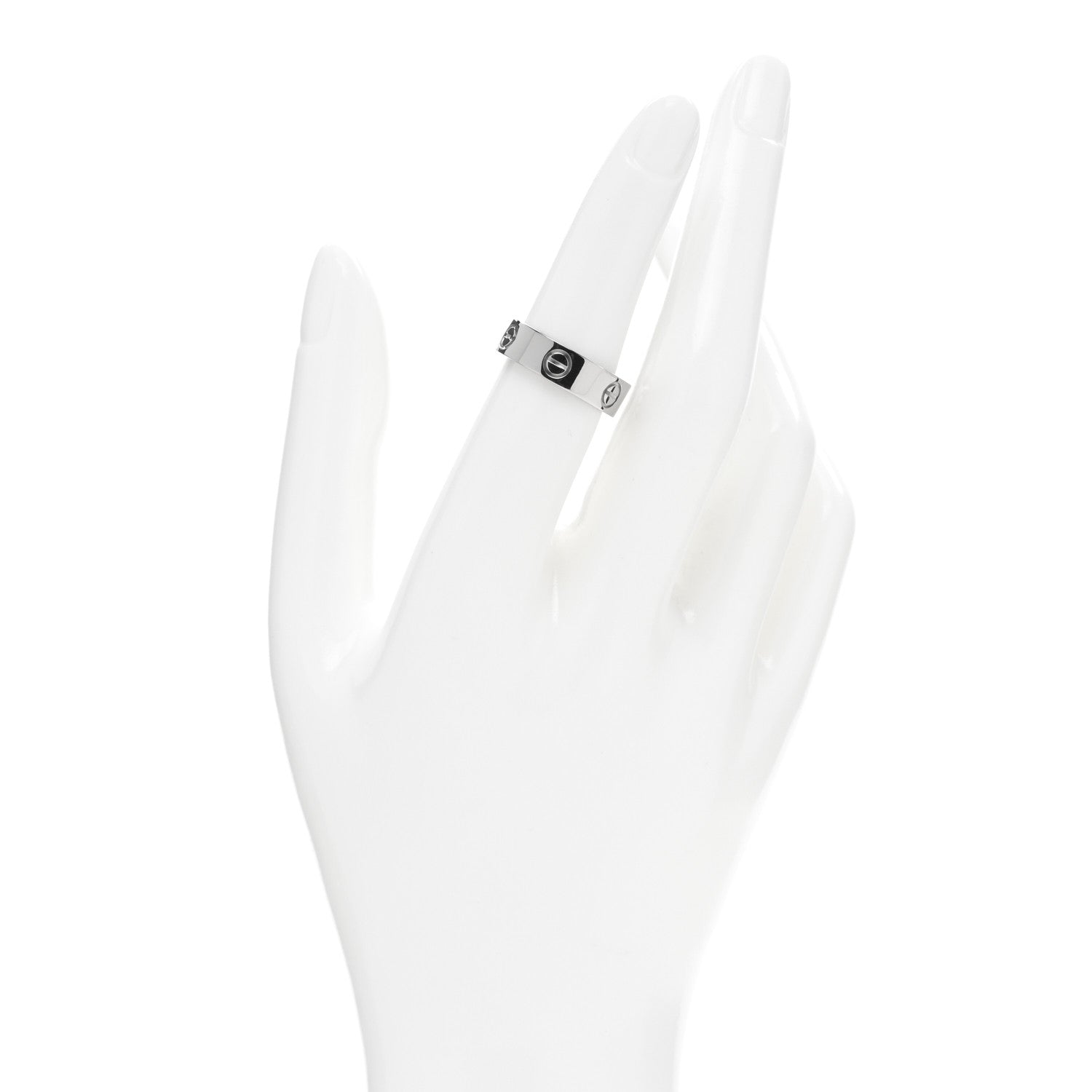 Cartier 18K White Gold 5.5mm LOVE Ring 53 6.25 2 of 4
