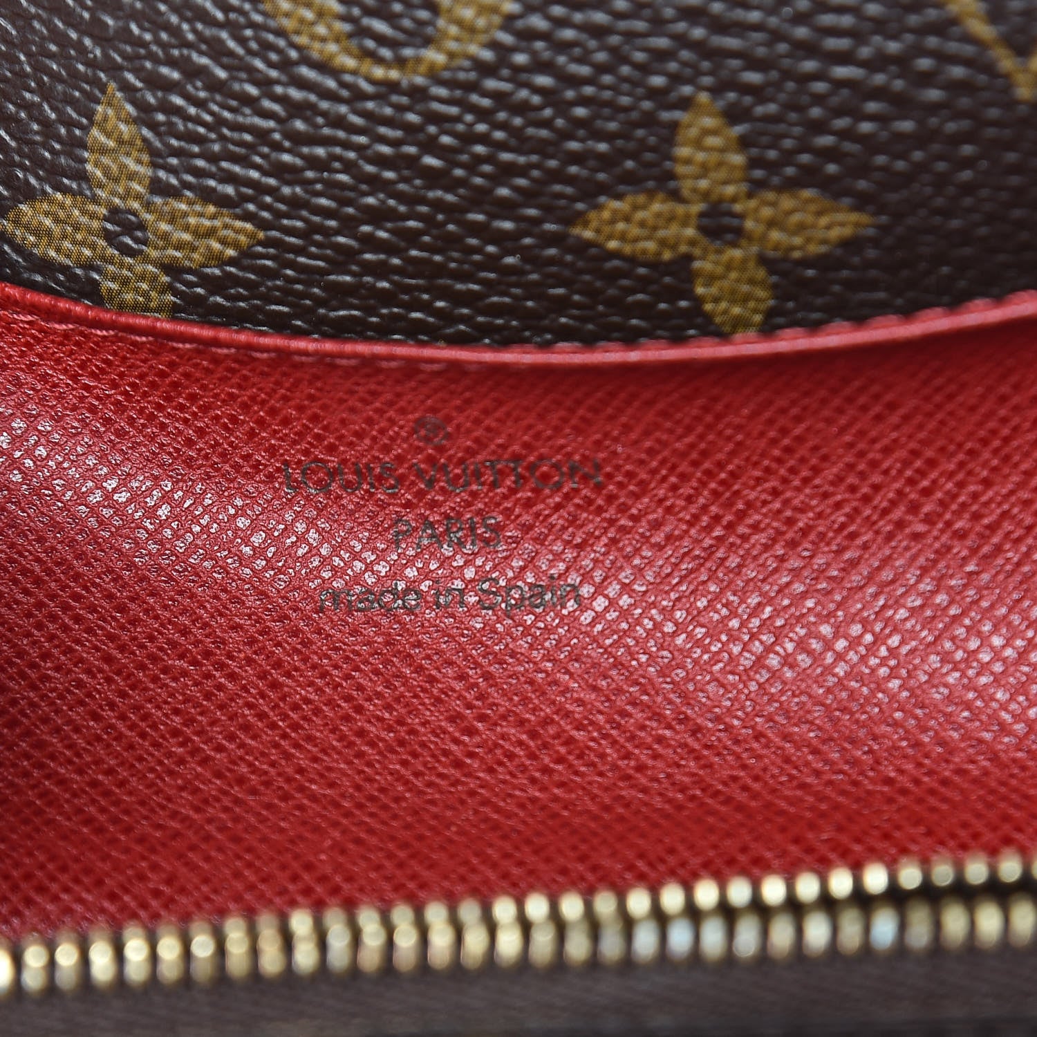 Louis Vuitton Monogram Emilie Wallet Red 6 of 11