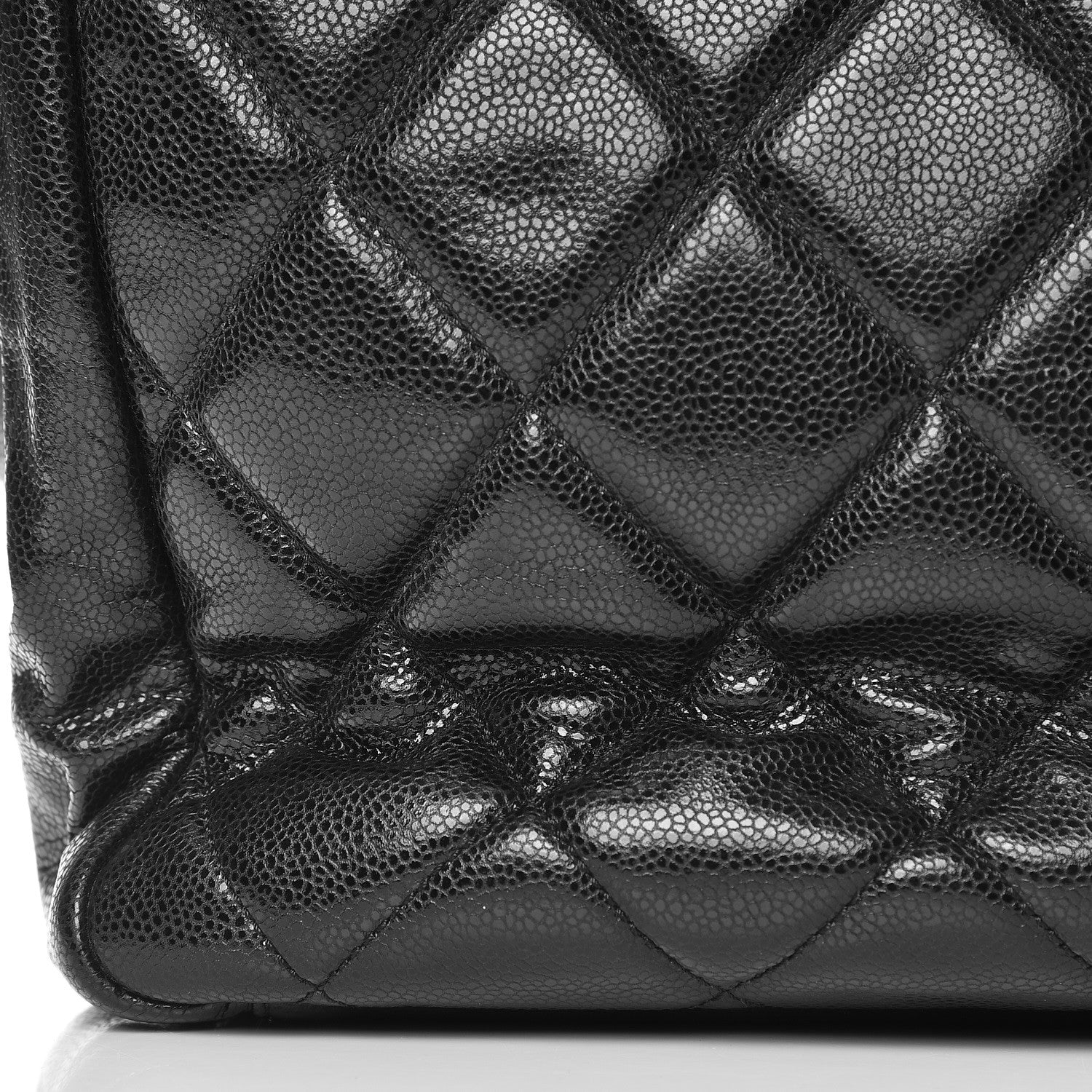 Chanel Glazed Caviar Large Nature Flap Bag Black 10 of 11