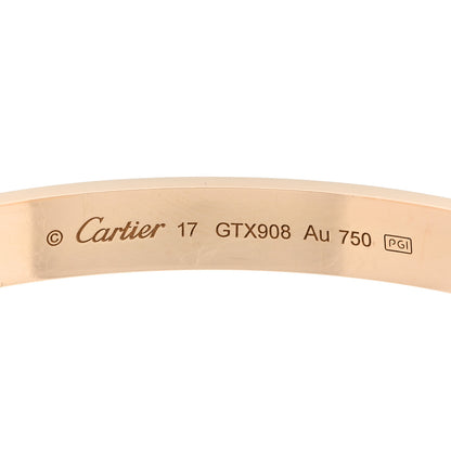 Cartier 18K Yellow Gold LOVE Cuff Bracelet 17 3 of 4