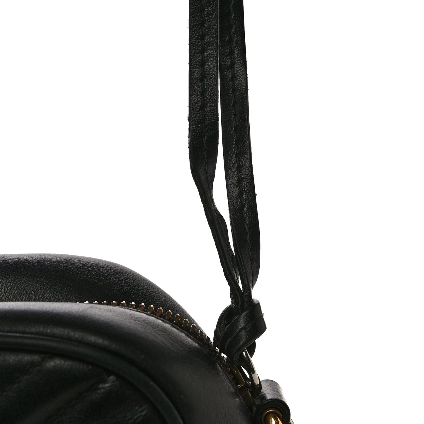 Calfskin Matelasse Small GG Marmont Chain Shoulder Bag Black