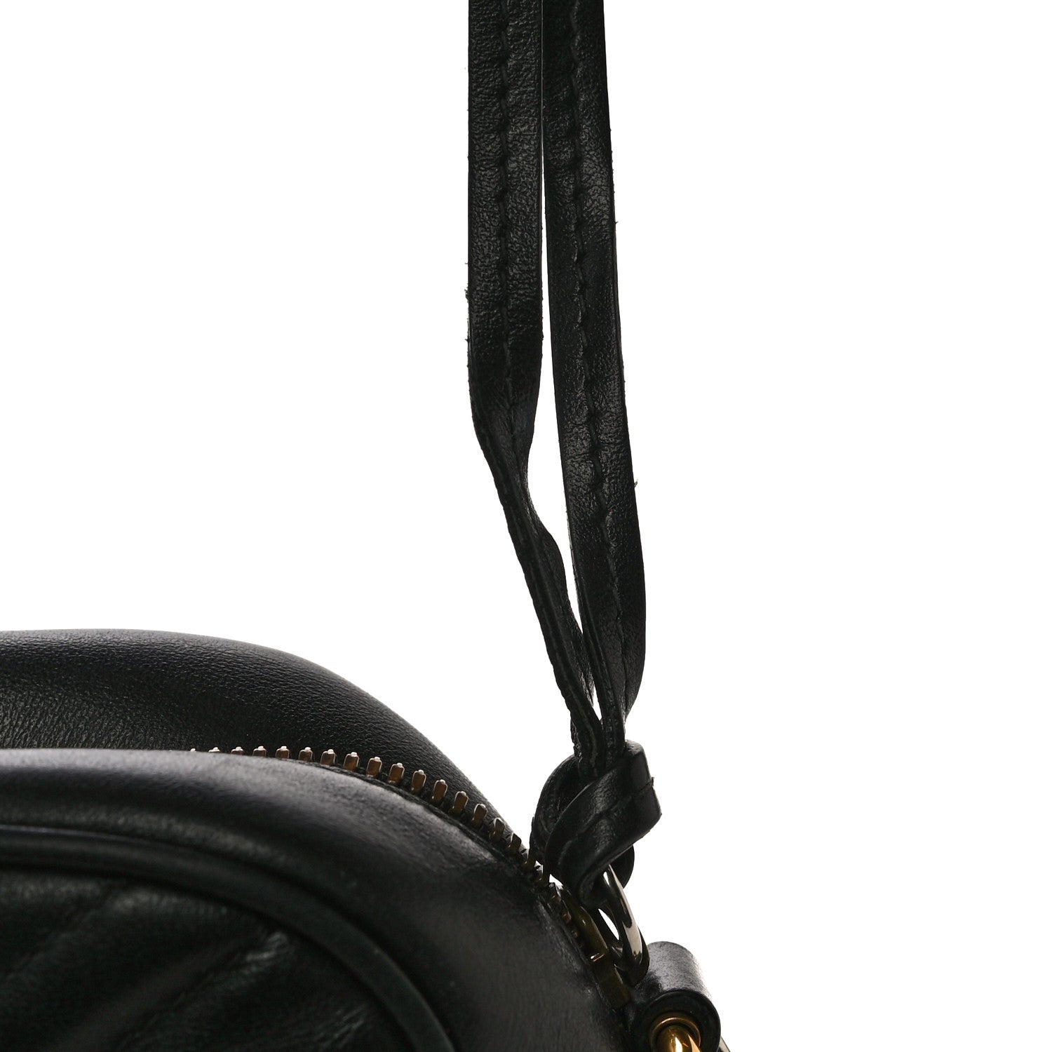 Gucci Calfskin Matelasse Small GG Marmont Chain Shoulder Bag Black 13 of 19