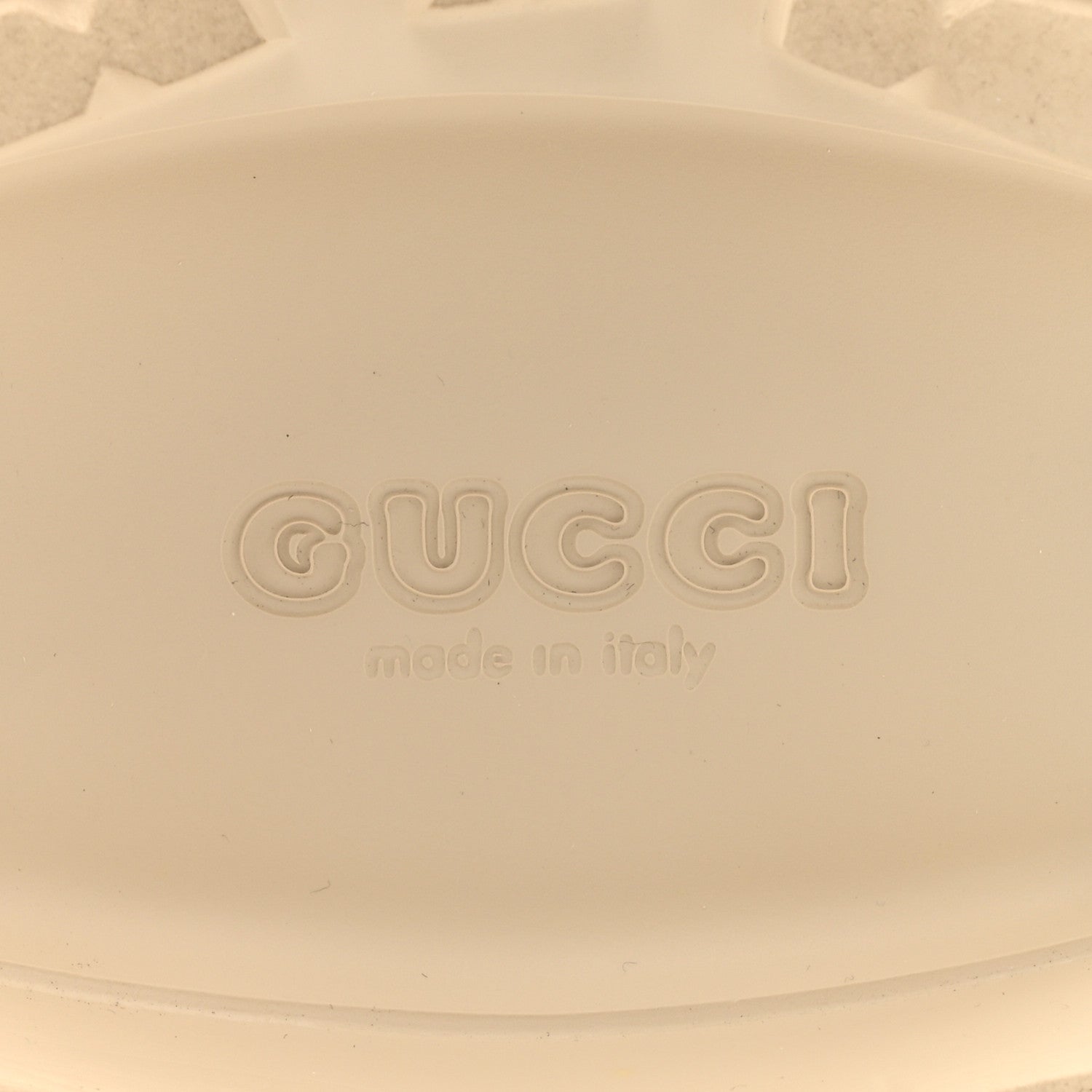 Gucci Rubber Monogram GG Go Through Platform Slide Clogs 38 Mystic White 7 of 11
