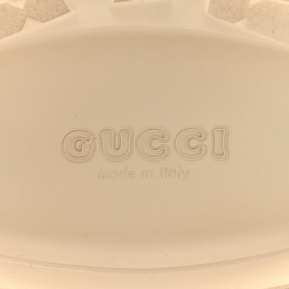 Gucci Rubber Monogram GG Go Through Platform Slide Clogs 38 Mystic White 7 of 11