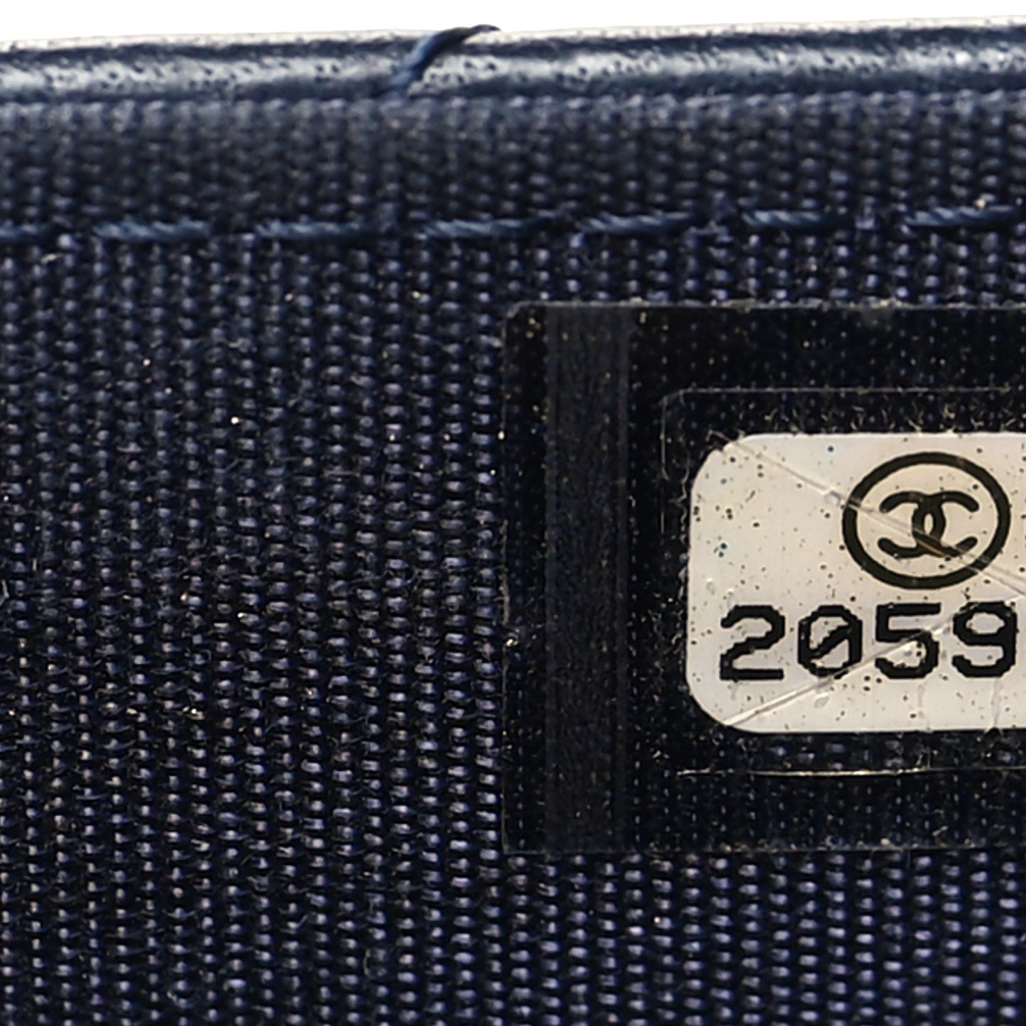 Lambskin Quilted Boy Wallet On Chain WOC Navy Blue