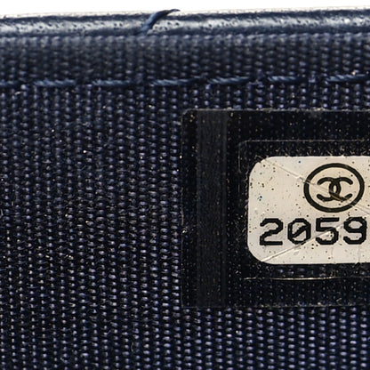 Chanel Lambskin Quilted Boy Wallet On Chain WOC Navy Blue 8 of 16