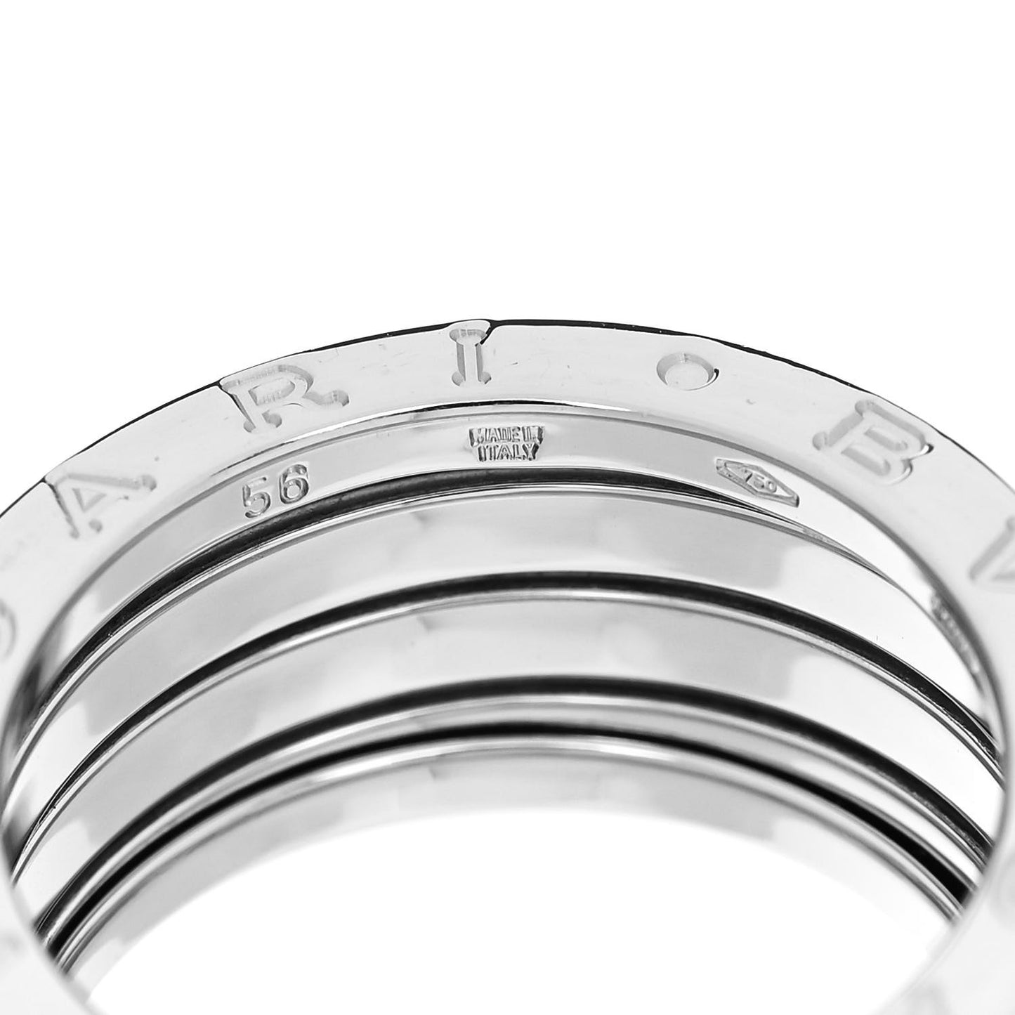 18K White Gold B.Zero1 Three-Band Ring 56 7.5
