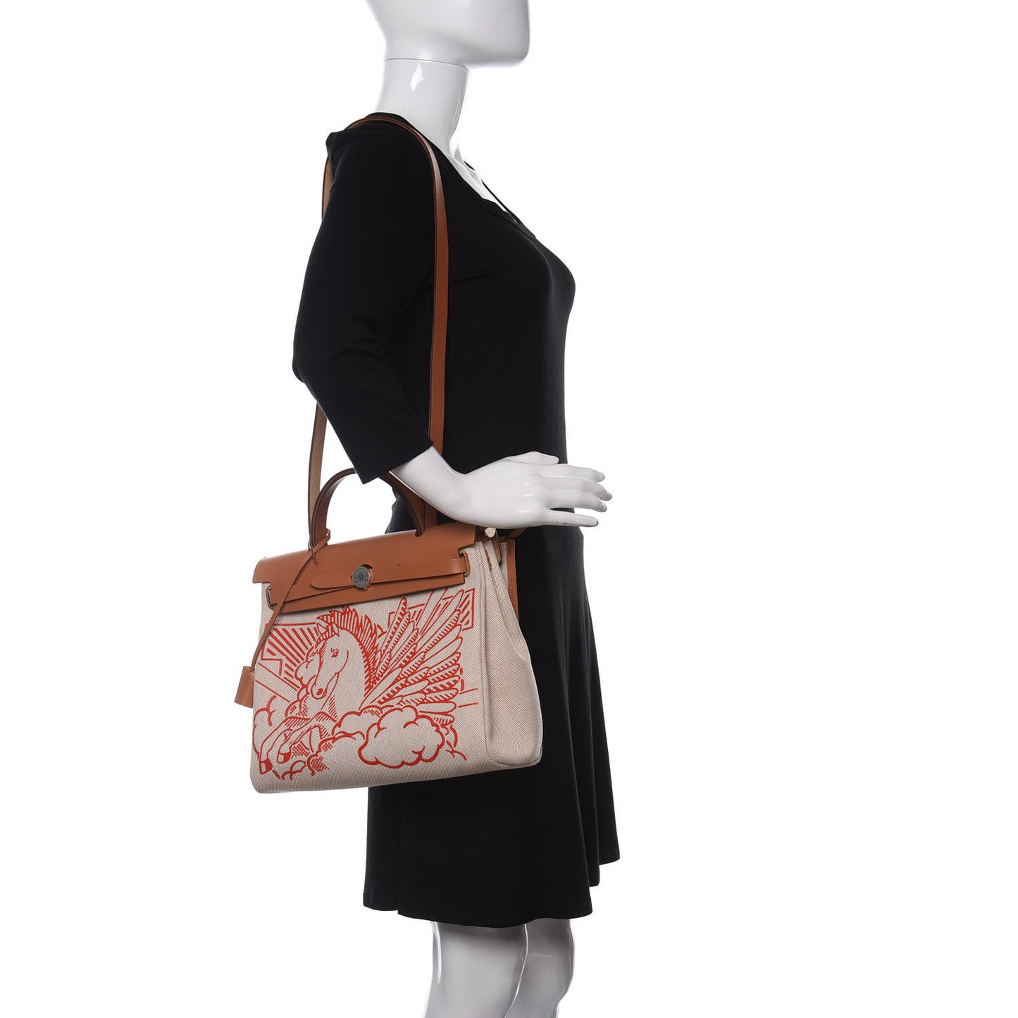 Vache Hunter Toile Pegase Pop Herbag Zip Retourne 31 PM Capucine Ecru