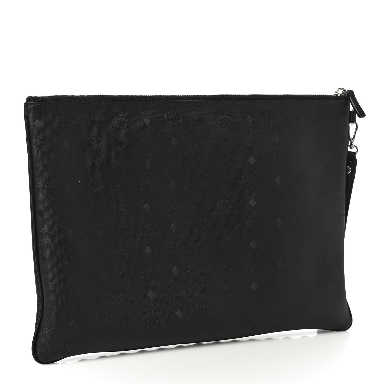 MCM Tantris Odeon Embossed Zip Pouch Black 3 of 10