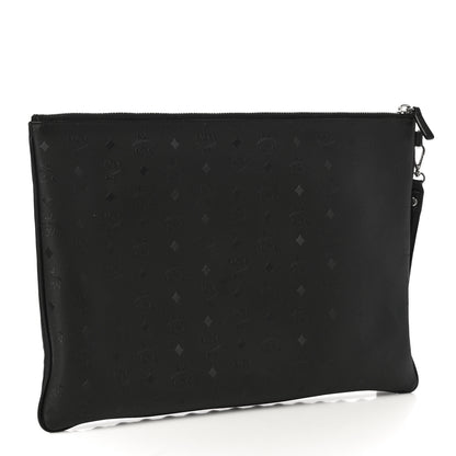 MCM Tantris Odeon Embossed Zip Pouch Black 3 of 10