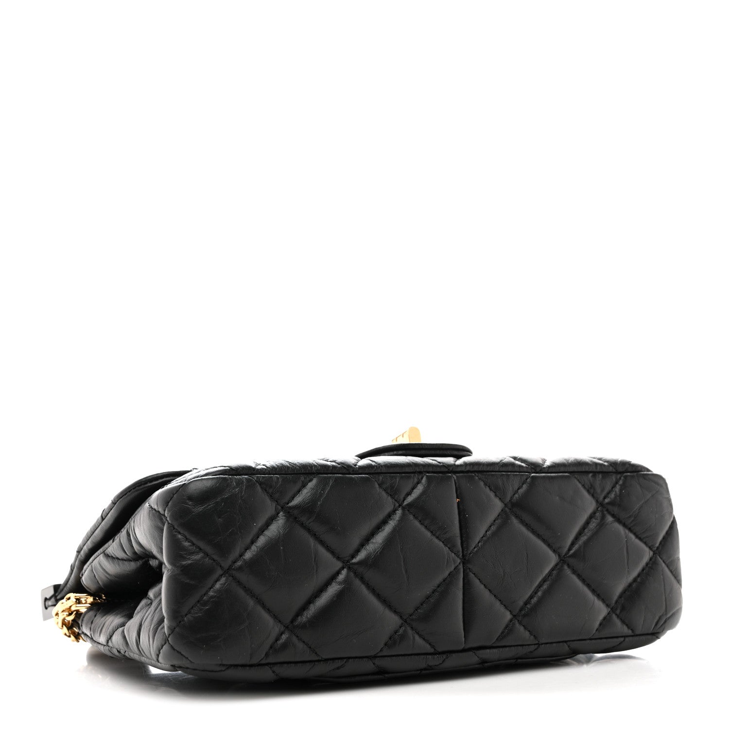 Chanel Aged Calfskin Quilted 2.55 Reissue Mini Hanger Flap Black 4 of 11
