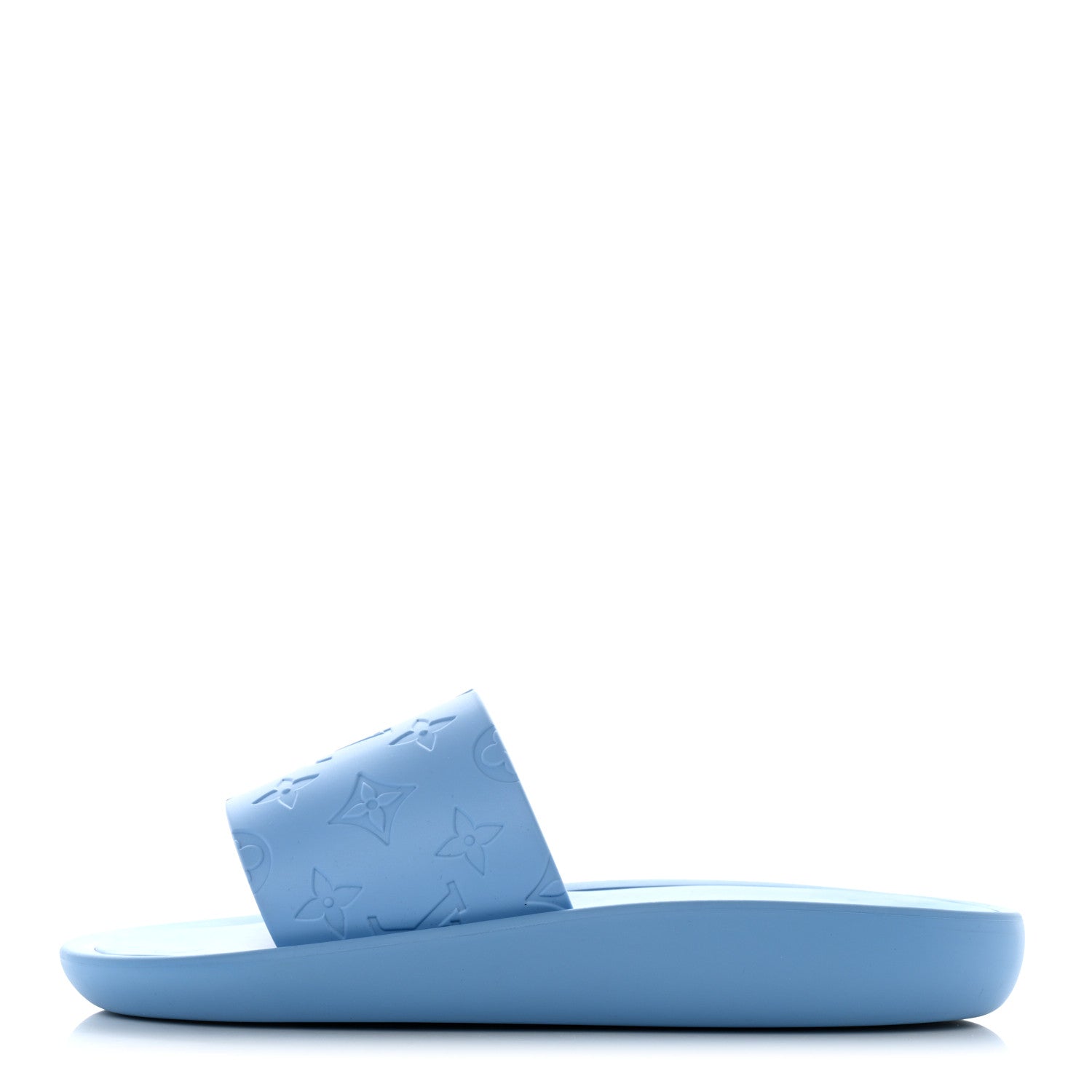 Louis Vuitton Rubber Monogram Embossed Sunbath Flat Mule 40 Blue 1 of 7