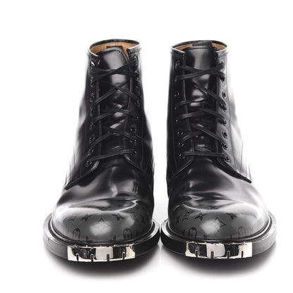 Louis Vuitton Calfskin Monogram Mens Ankle Boots 10.5 Black 2 of 11