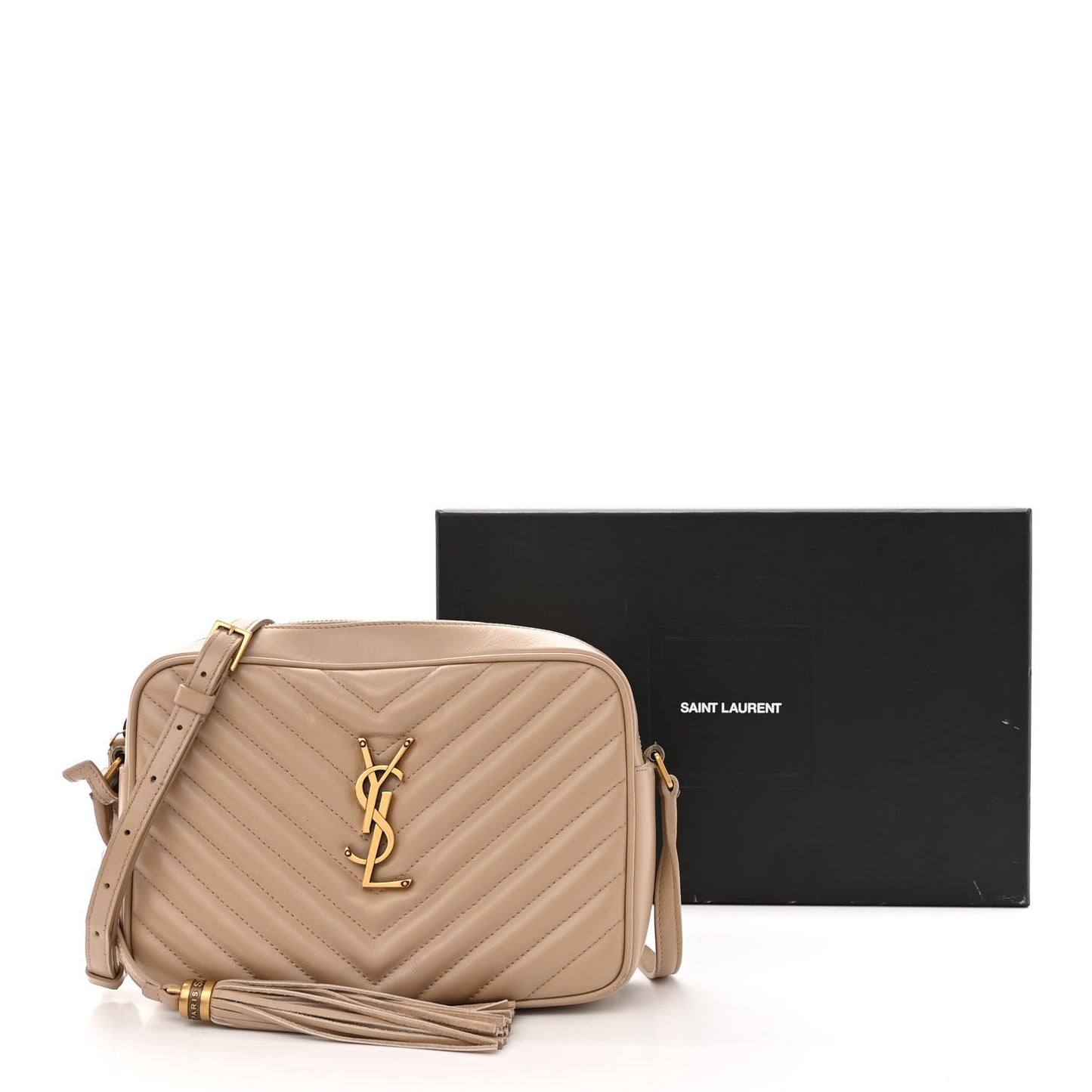 Calfskin Matelasse Monogram Lou Camera Bag Dark Beige