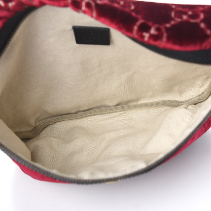 Gucci GG Monogram Velvet Belt Bag Red Cipria 5 of 10