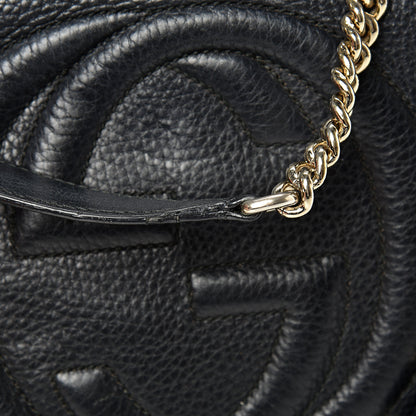 Gucci Pebbled Calfskin Medium Soho Chain Shoulder Bag Black 24 of 29