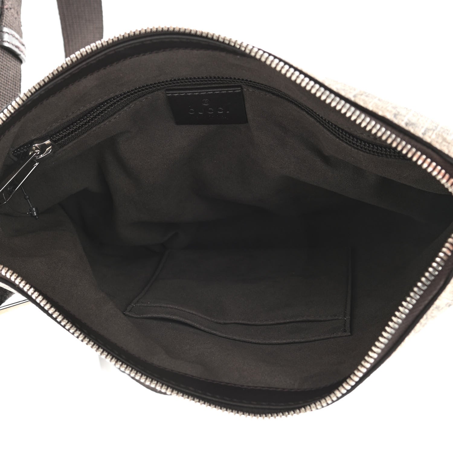 Gucci GG Supreme Monogram Selleria Calfskin Small Flat Messenger Bag Beige Ebony Cocoa Marrone Scuro 5 of 11