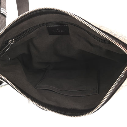 Gucci GG Supreme Monogram Selleria Calfskin Small Flat Messenger Bag Beige Ebony Cocoa Marrone Scuro 5 of 11