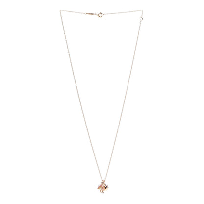 Tiffany 18K Rose Gold Love Rainbow Charm Pendant Necklace 3 of 6