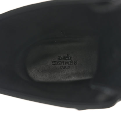 Hermes Glossed Calfskin Funk Ankle Boots 38 Black 7 of 12