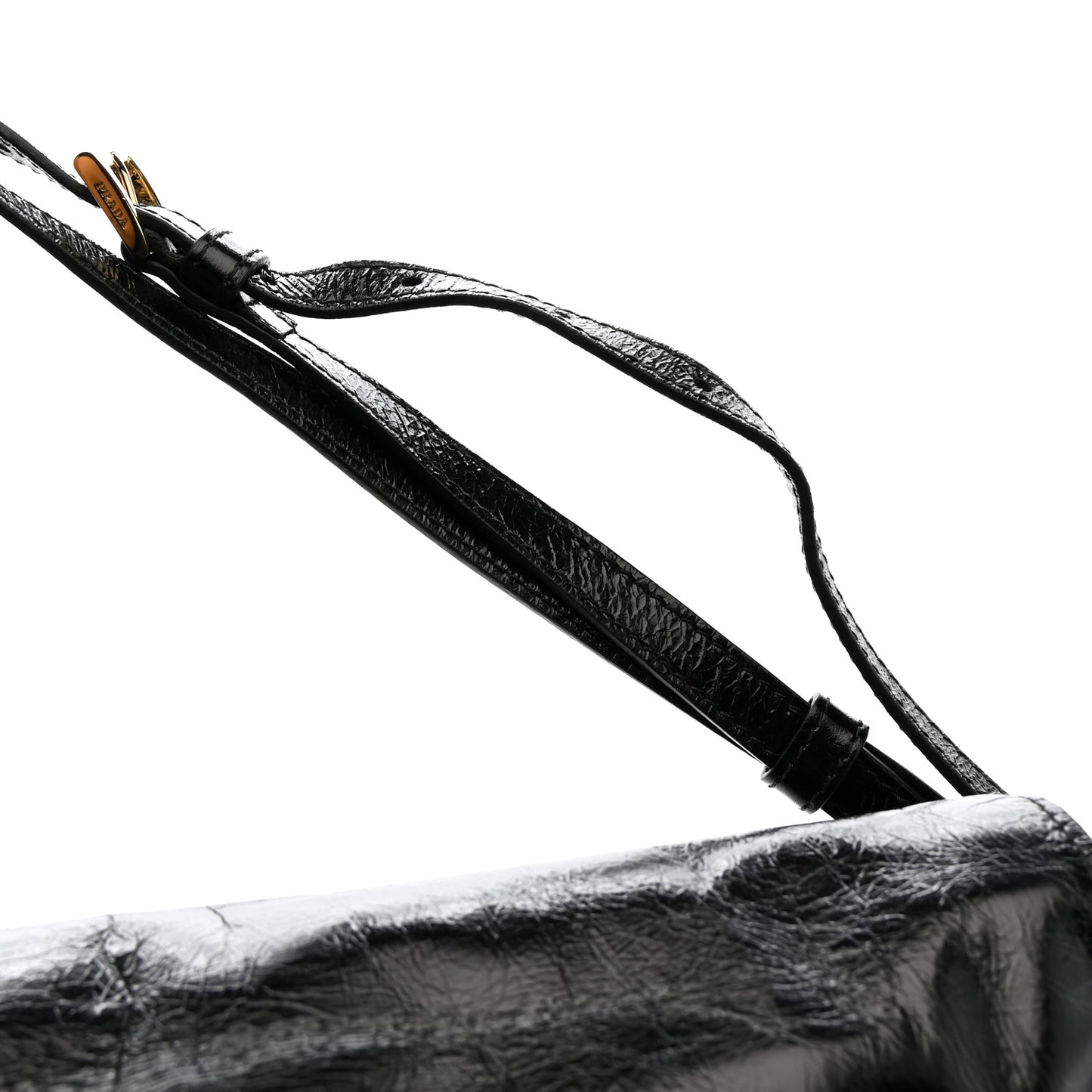 Soft Lux Calfskin Triangle Medium Shoulder Bag Black