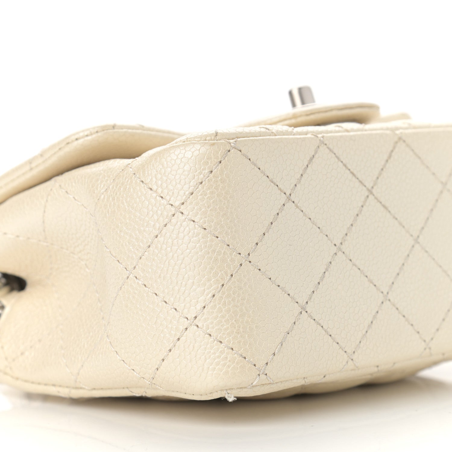 Chanel Iridescent Caviar Quilted Mini Square Flap White 8 of 10