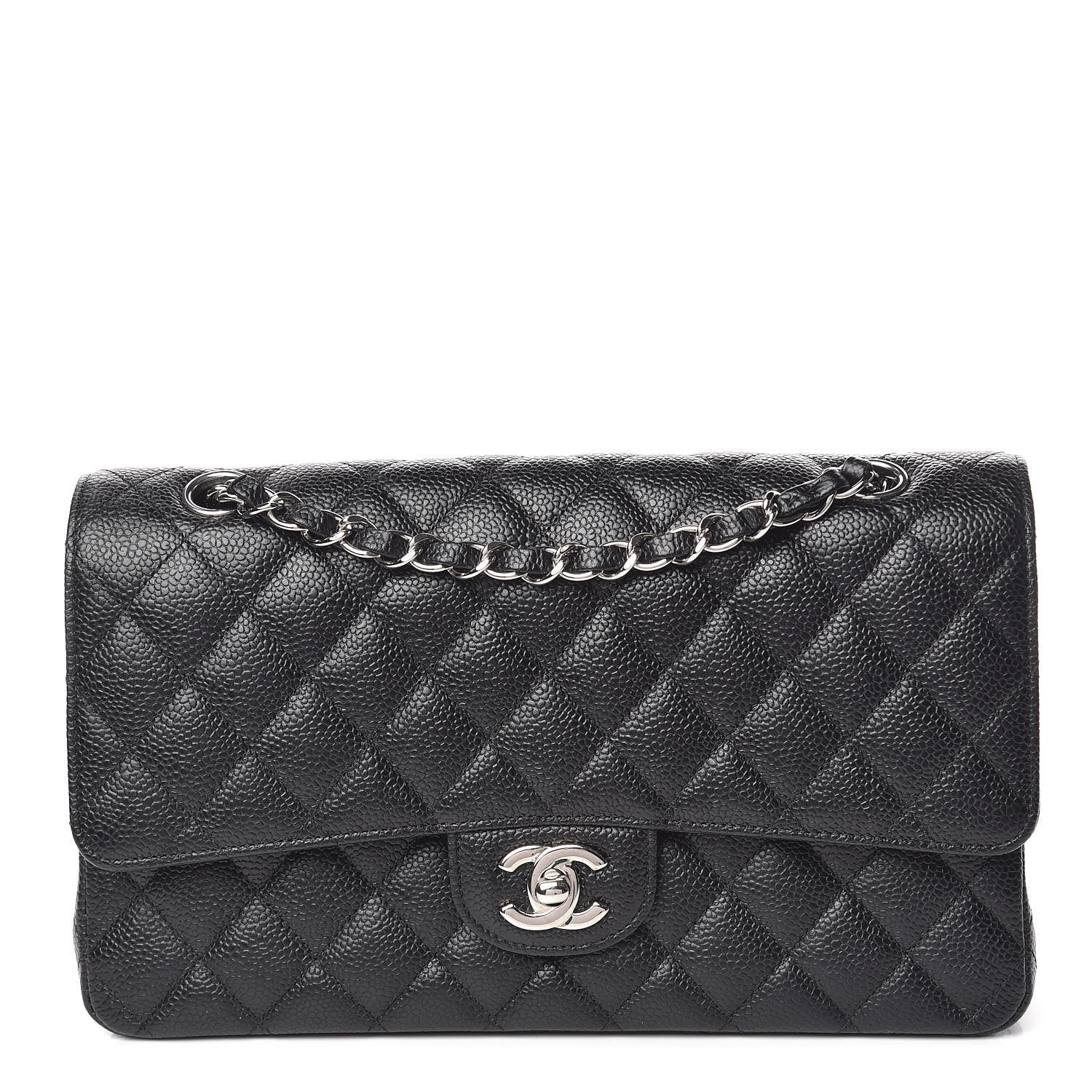 Chanel Caviar Quilted Medium Double Flap Black 1 of 11