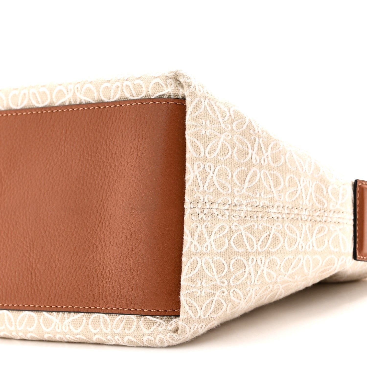 Loewe Jacquard Anagram Calfskin Small Cubi Bag Ecru Tan 9 of 9