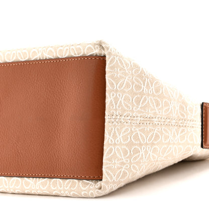 Loewe Jacquard Anagram Calfskin Small Cubi Bag Ecru Tan 9 of 9