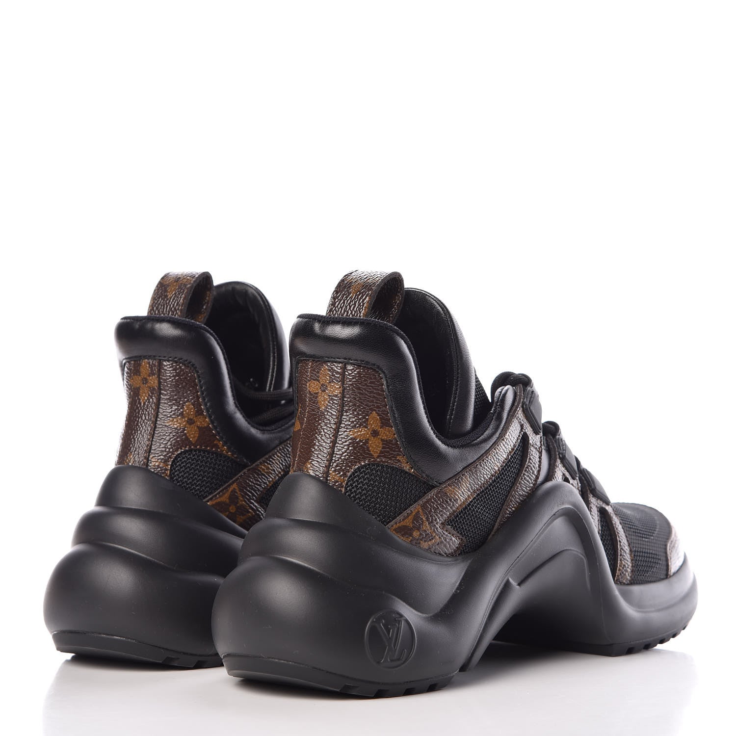 Louis Vuitton Calfskin Patent Monogram LV Archlight Sneakers 37 Black 4 of 7