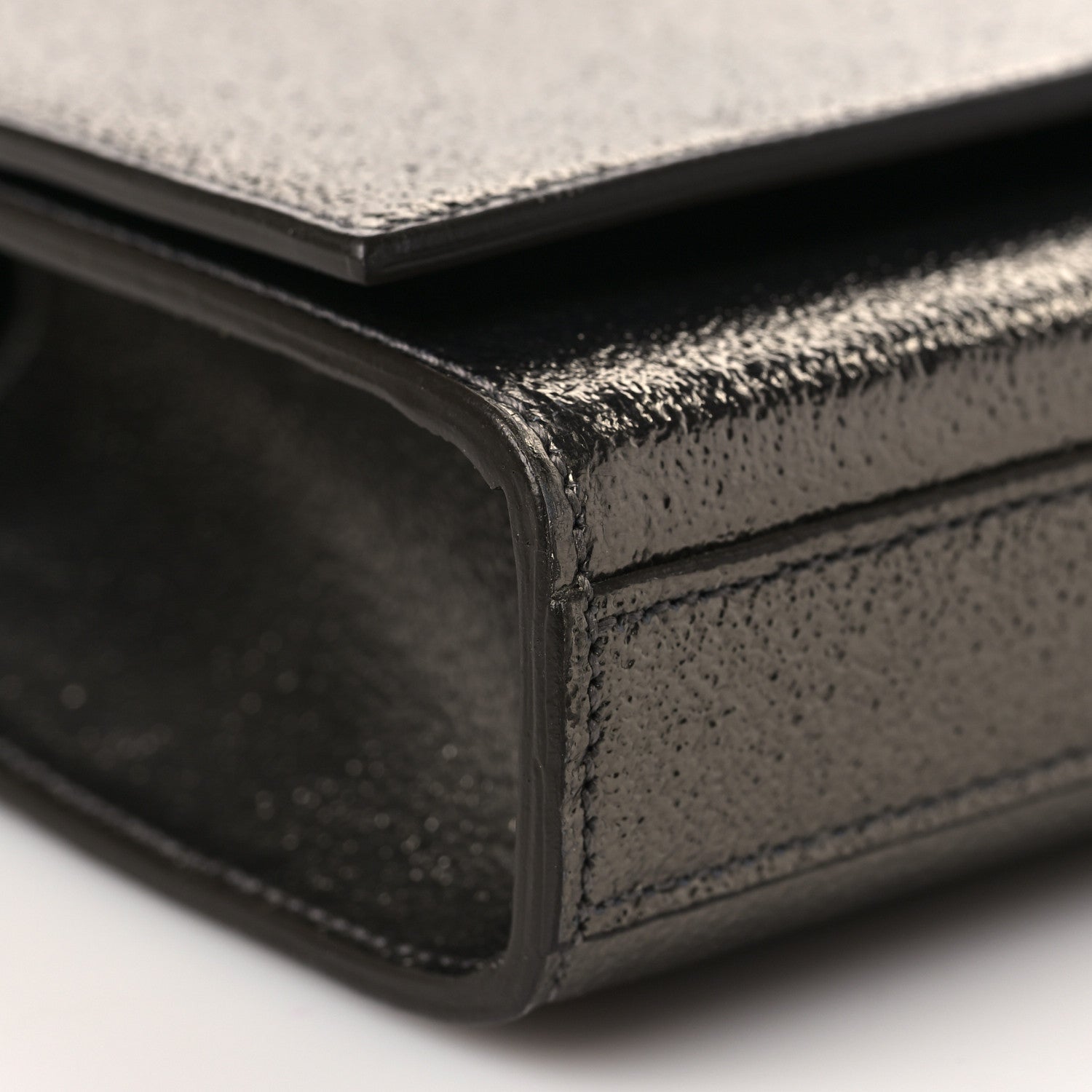 Saint Laurent Metallic Textured Calfskin Classic Monogram Cassandre Clutch Bronze 7 of 8