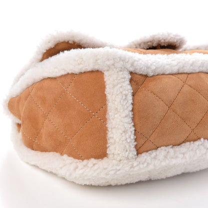 Chanel Shearling Lambskin Quilted Coco Neige Single Flap Beige 5 of 9
