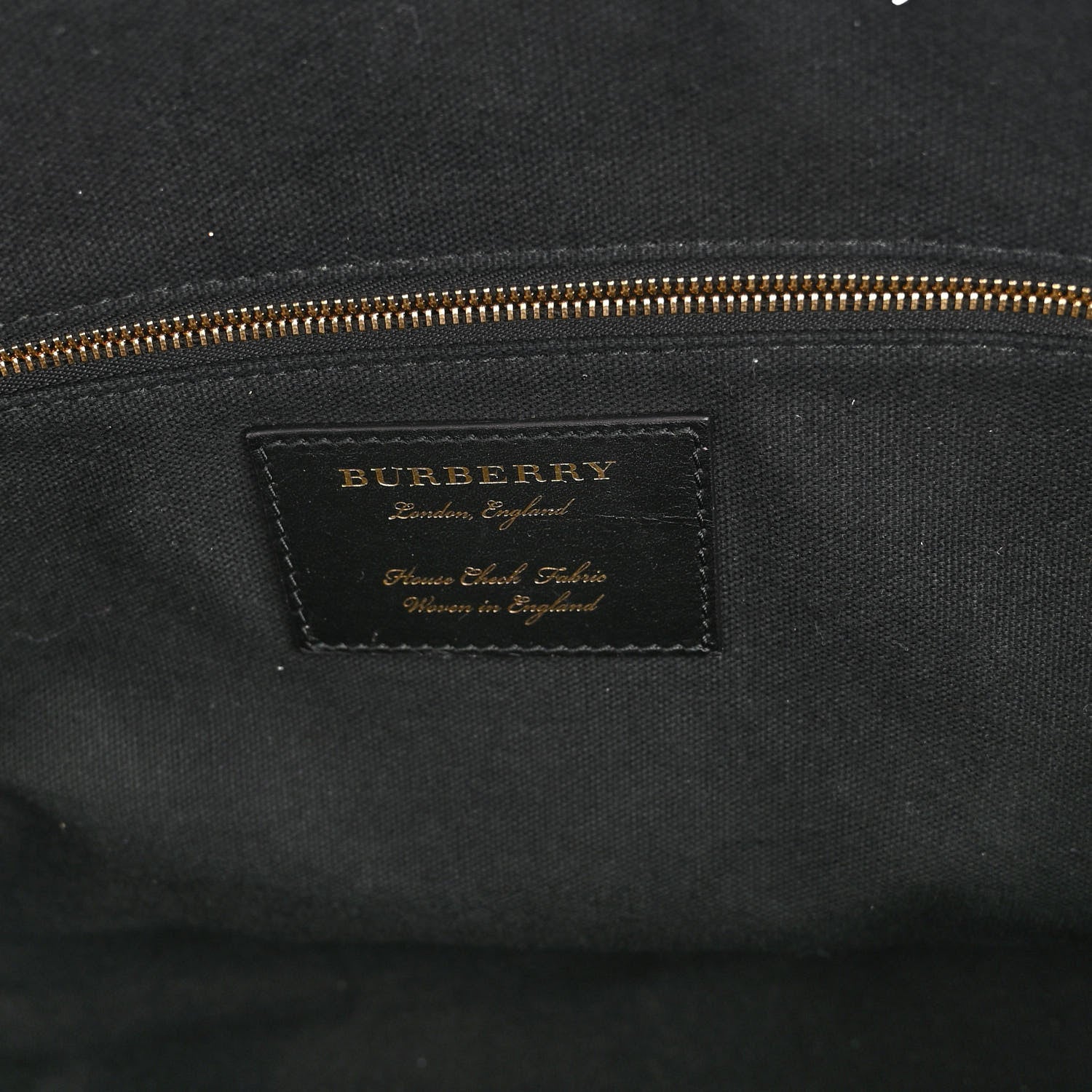Burberry Derby Calfskin House Check Medium Welburn Tote Black 6 of 10
