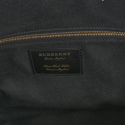 Burberry Derby Calfskin House Check Medium Welburn Tote Black 6 of 10