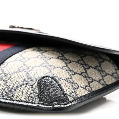 Gucci GG Supreme Monogram Web Small Ophidia Belt Bag  90 36 Beige Navy 9 of 9