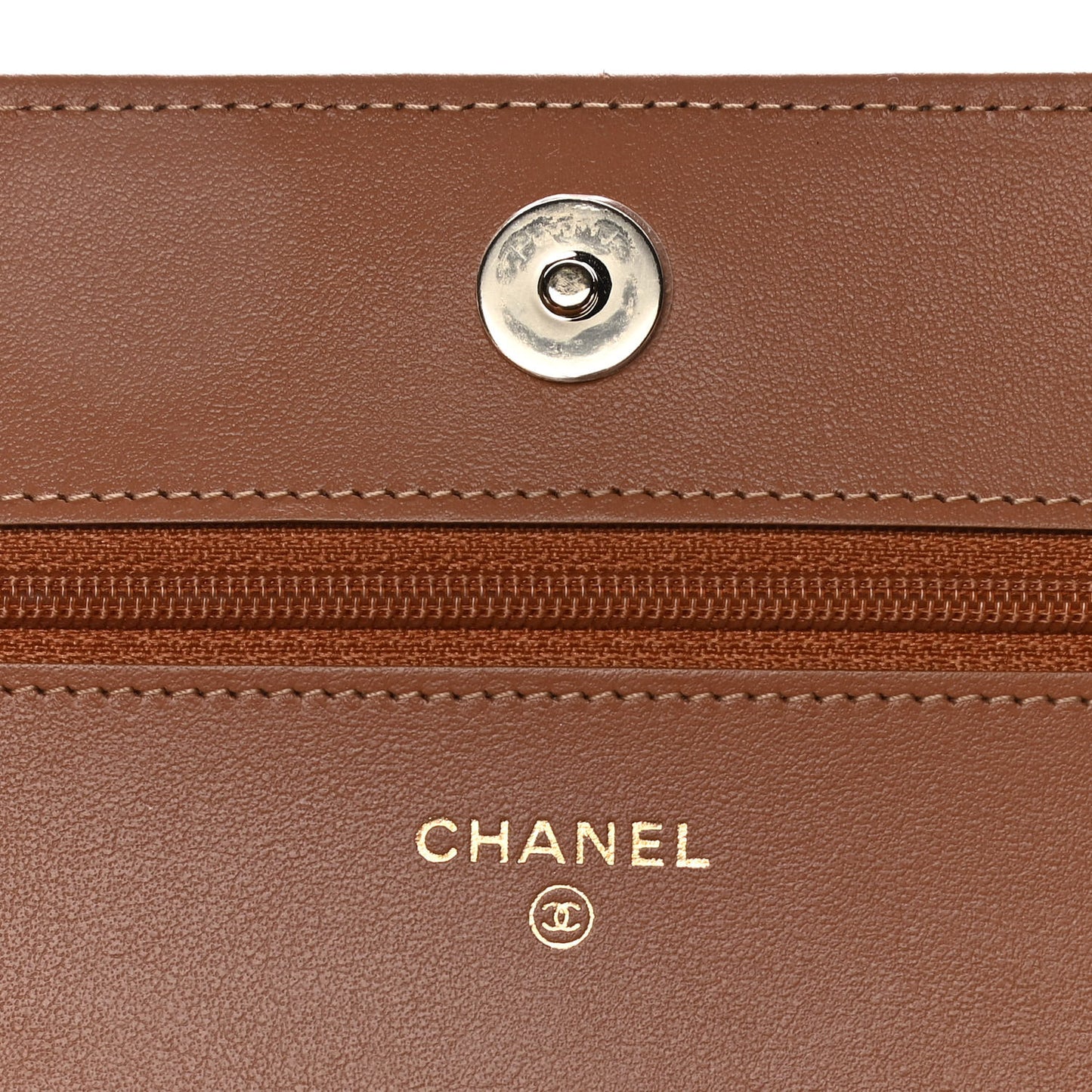Caviar Quilted Boy Wallet On Chain WOC Brown