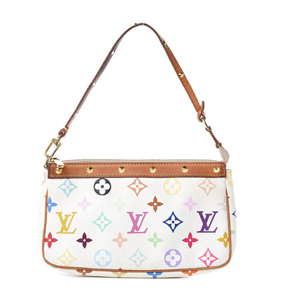 Louis Vuitton Monogram Multicolor Pochette Accessories White 1 of 15