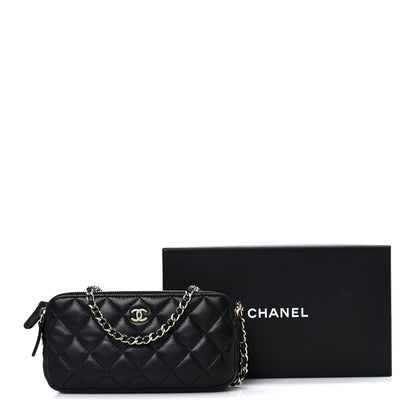 Chanel Lambskin Quilted Small Clutch With Chain Black 13 of 13