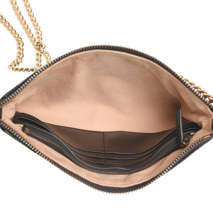 Gucci Calfskin Matelasse Mini GG Marmont Chain Bag Black 5 of 7