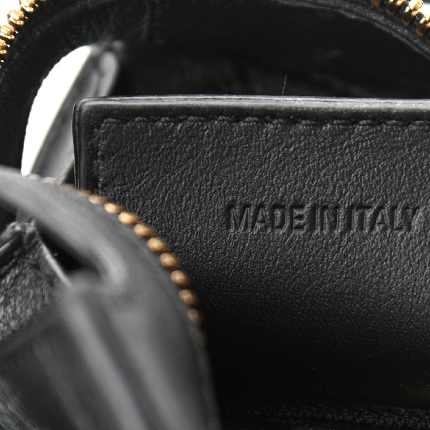 Smooth Calfskin Neo Classic Brass Hardware Nano City Crossbody Black