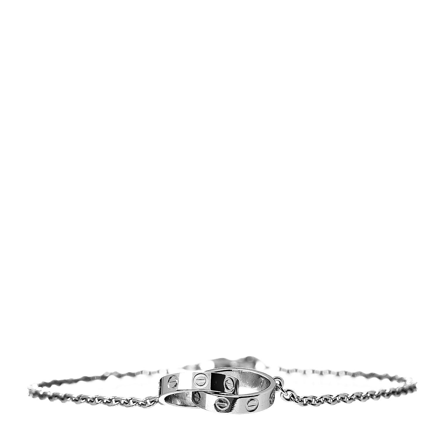 Cartier 18K White Gold Interlocking LOVE Bracelet 1 of 5