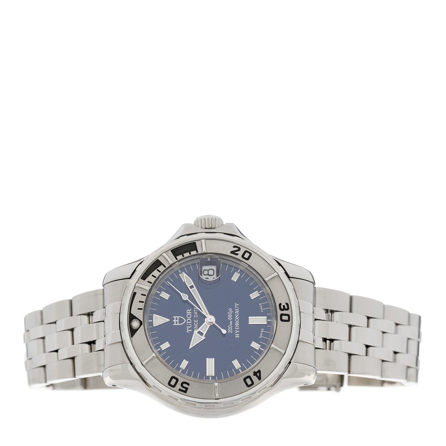 TUDOR Stainless Steel 36mm Prince Date Hydronaut Automatic Watch Blue 85190 2 of 5