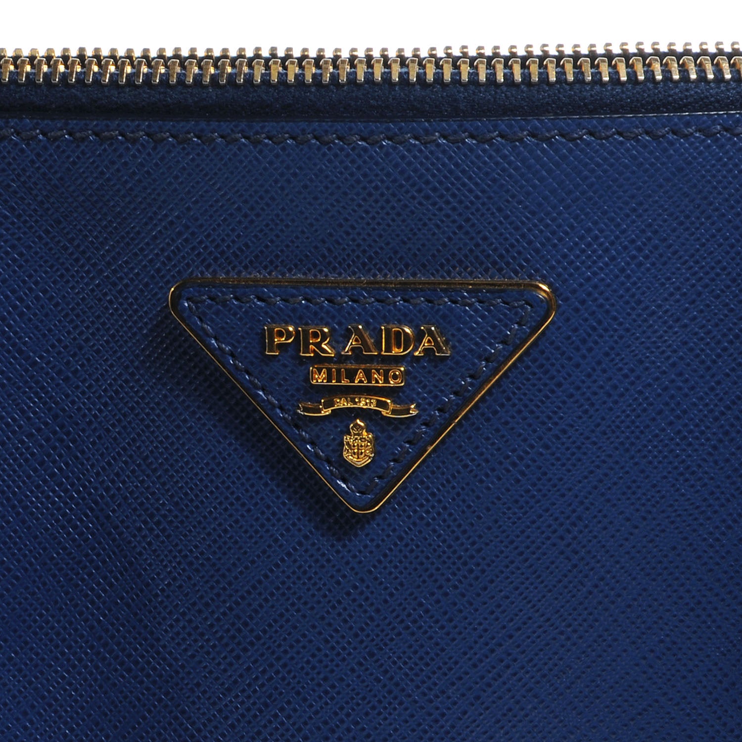 Prada Saffiano Lux Large Double Zip Tote Bluette 7 of 11