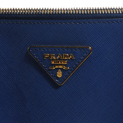Prada Saffiano Lux Large Double Zip Tote Bluette 7 of 11