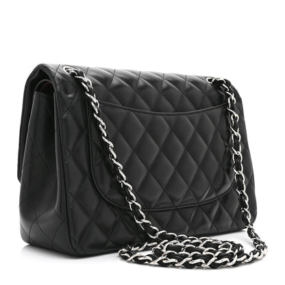 Chanel Lambskin Quilted Jumbo Double Flap Black 3 of 10
