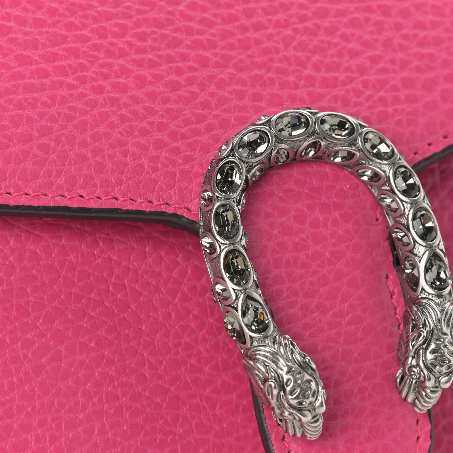Gucci Dollar Calfskin Crystal Mini Dionysus Chain Wallet Box Pink 13 of 15